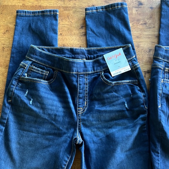 New! Girls 2pc Set Dark Jeggings - Picture 2 of 4